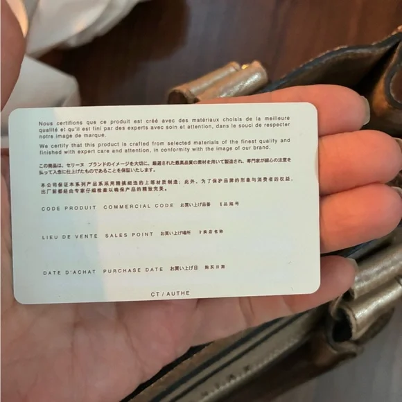 Celine Gold Tote Bag with Structured Distressed leather - Picture 10 of 15